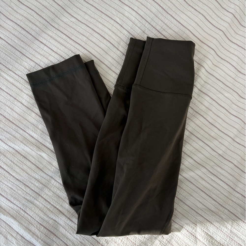 Lululemon Wunder Train Dark Olive ~23.5” (read description)